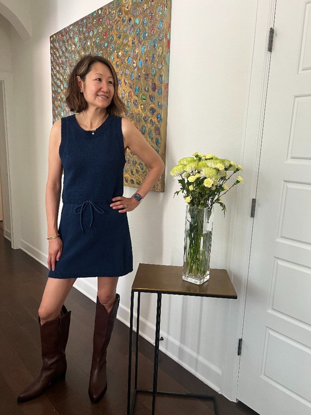 Sundays Navy Knit Allison Dress